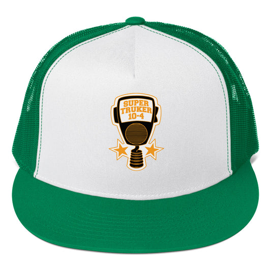 Kelly White Trucker Hat | White Kelly Trucker Cap | SuperTruker10-4