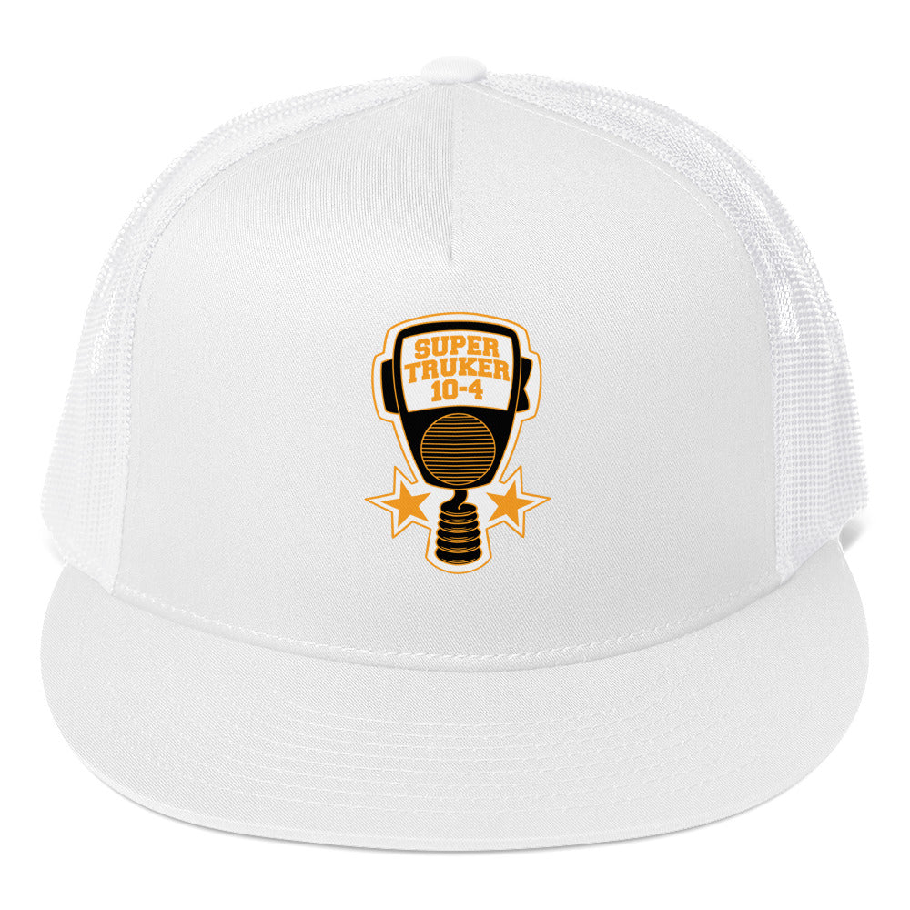 Kelly White Trucker Hat | White Kelly Trucker Cap | SuperTruker10-4